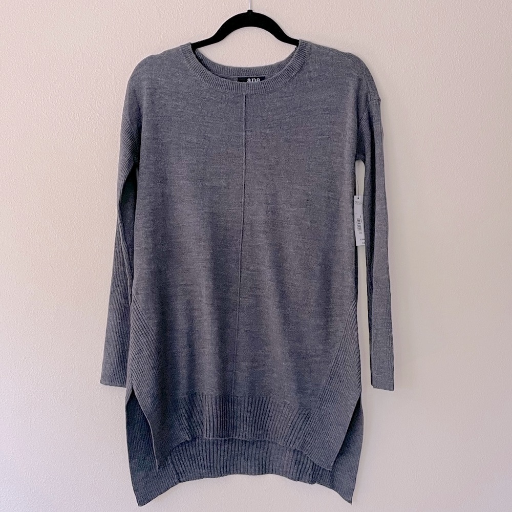 Ana Gray Long Sweater Size XS NWT